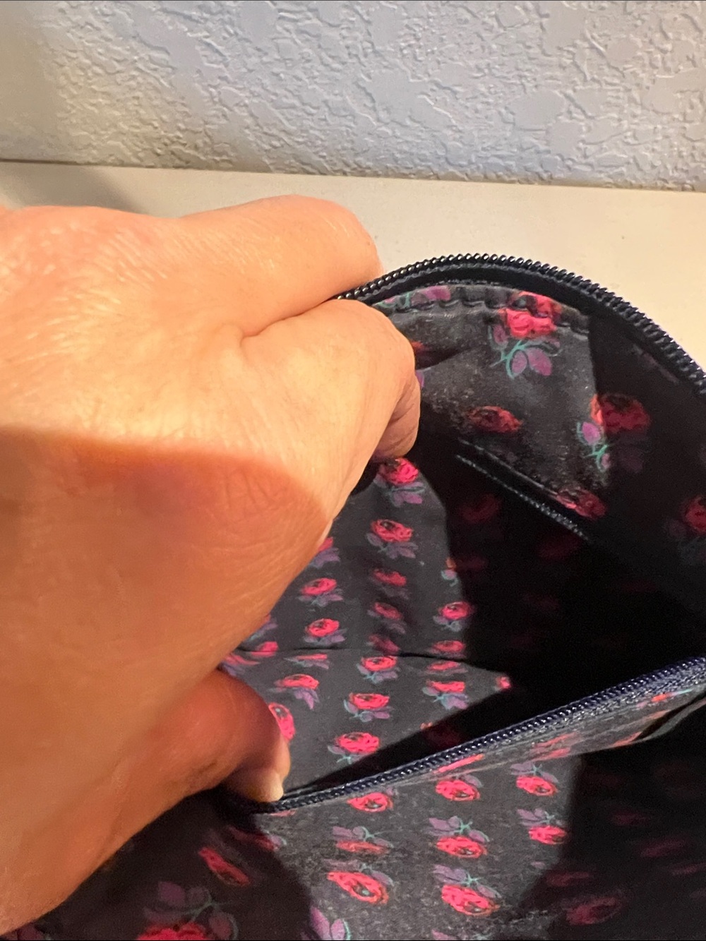 Vera Bradley Little Hipster Quilted Crossbody Shoulder Bag in Navy Denim - Picture 6 of 9
